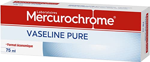 MERCUROCHROME Vaseline Pure – Tubo – Versátil – Facilita el deslizamiento – Formato de viaje – Fácil de transportar – 75 ml – Producto fabricado en Francia