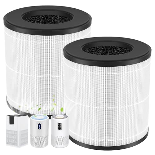 B-D02L/M05 True HEPA Filter for MOOKA B-D02L & M05, for VEWIOR B-D02U, for KOIOS B-D02L, for Tailulu D10, H13 True HEPA Filter for MOOKA B-D02L Filter Replacement, 2 Pack