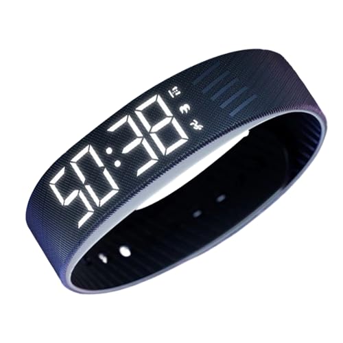 Despertador de muñeca vibratorio – Reloj digital funcional de alto rendimiento, pulsera inteligente, resistente al agua, silencioso, pantalla LED, reloj para adultos y adolescentes | Multiusos para