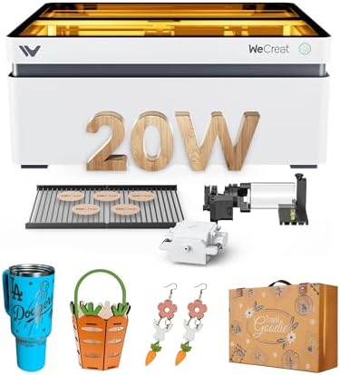WECREAT Vision 20W Desktop Laser Engraver, Auto-Lifting for 5.5" ...