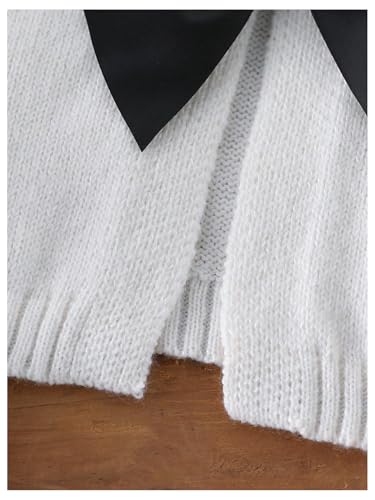 Milumia Girl's Y2k Bow Knot Cropped Cardigan Long Sleeve Crewneck Casual Sweater Tops4