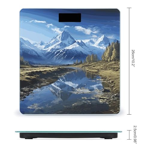 Báscula digital para baño con vidrio templado y pantalla grande miniatura 2