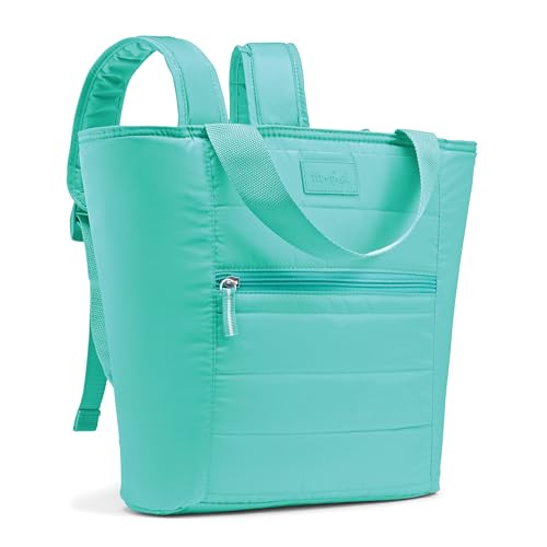 Image of Fit & Fresh Mari Cooler Backpack for Women, Insulated Leakproof Soft Cooler Bag (12 Can), Lunch Tote, Beach Cooler, Lightweight Travel Picnic Tote, Teal