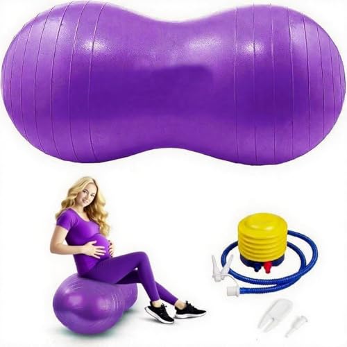 Peziang Peanut Ball, Exercise Balls, Yoga Ball with Pump for Kids, Birthing for Pregnancy