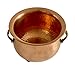 GLOBEDECOR Vintage Hammered Copper Pot with Brass Handles & Feet – Rustic Farmhouse Decor, Planter & Kitchen Accent, 4.5″ H x 7″ L x 6.25″ D