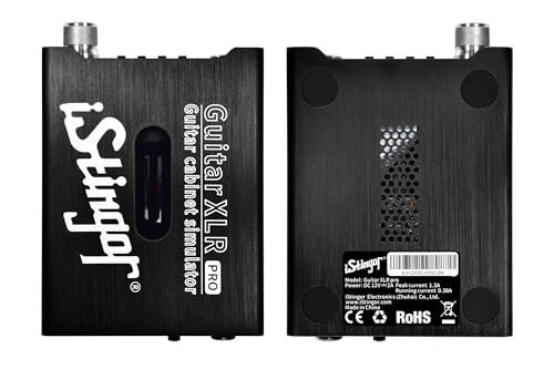 iStingor GuitarXLR Gitarren Lautsprecherbox Simulator, Verstärker Simulator, DI-Box, vollständig analoge Schaltung auf Basis von Vakuumröhren, ausgestattet mit symmetrischem Ausgang.