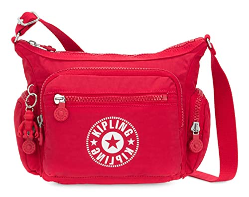 Kipling - Gabbie S, Bolsos bandolera Mujer, Rojo (Lively Red), 16.5x29x22 cm (B x H T)