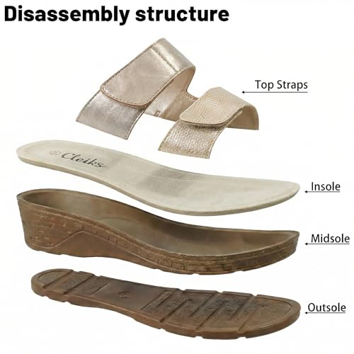 Sandales tongs larges femme avec semelle de soutien anatomique