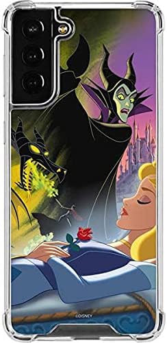 Skinit Clear Phone Case Compatible with Galaxy S21 FE - Officially Licensed Disney Villains Sleeping Beauty and Maleficent Art Design