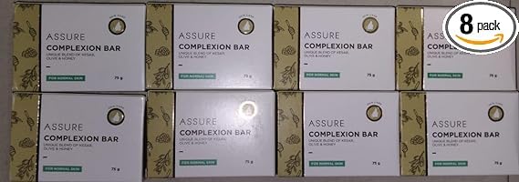 ASSURE Kesar, Honey And Olive Soap (COMPLEXION BAR) 75gm || PACK OF 8||