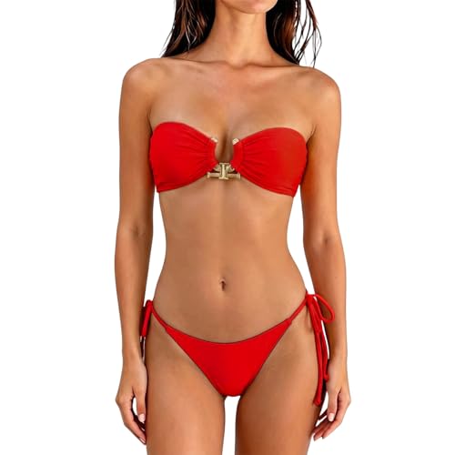 Maillot de bain deux pièces tankini avec bas taille haute drapé fluide