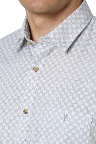 Image of Van Heusen Casual Printed Shirt for Men| Premium Cotton| Full Sleeves| Slim Fit |Breathable Fabric