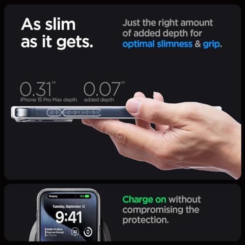 Image of Spigen for iPhone 15 Pro Max Case, Ultra Hybrid MagFit [Anti-Yellowing] [Compatible with Magsafe] - Frost White