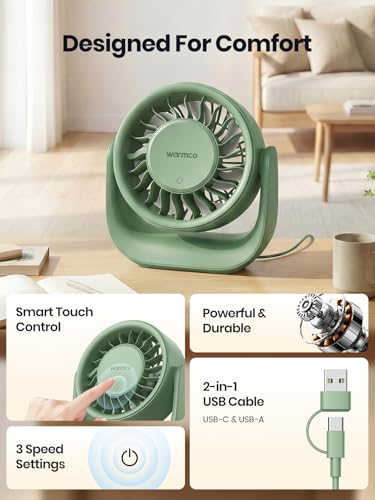 Ventilateur de table USB compact pour éviter la surchauffe au bureau sans batterie - 4