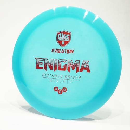 Discmania Evolution NEO Enigma Disc Golf Distance Driver, Pick Color/Weight [Stamp & Exact Color May Vary] Blue 170-172 Grams