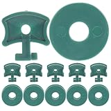 Anneome 100 Sätze Gewächshausclips mit Unterlegscheiben Langlebige Aluminium Befestigungsklammern für Pflanzen Kletterpflanzen und Schattiernetz Einfache Montage Platzsparend für Garten