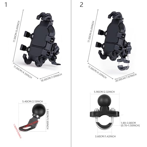 Support de téléphone pour moto stable et orientable sans outils - 4