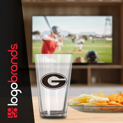 Image of Logo Brands NCAA 16 oz Pint Glass - Durable Glass With Bold Team Color- Chip-Resistant Rim Drinkware For Fans, Tailgates, Home Bars & Everyday Use