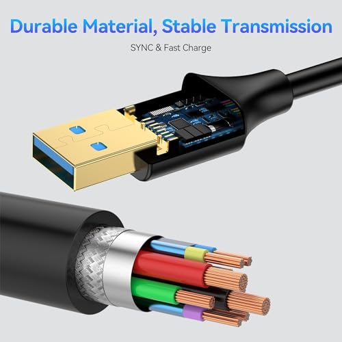 Image of rts USB 3.0 External Portable Hard Drive Disk Hdd Cable (0.5CM /1.5 Ft) (5 Gbps) Compatible with Seagate WD Samsung Hitachi HP Bufallo Lenovo Transcend LaCie ADATA Sony ORICO Maxtor Consistent Verbatim