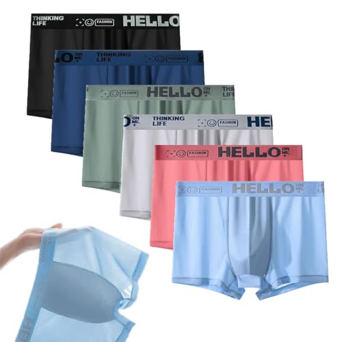 Hello Ice: Men's Cooling Boxer Briefs - Breathable, Low Rise, Quick-Dry & Comfortable