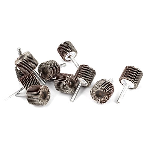 Aexit 10 Pieces Abrasives 180 Grit 30x25x6mm Cylindrical Abrasives Polishing Flap Wheel Discs Model:56as468qo515