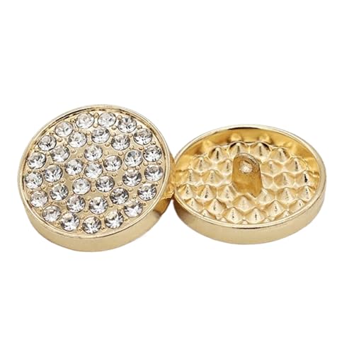 Bottoni Dorati E Neri Vintage Per Cappotti E Giacche - 10 Pezzi In Metallo, 18 Mm - Foto 5