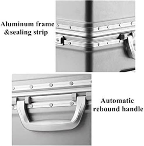 Durable Suitcase for Women Travel Suitcase Thickening Luggage With Double Wheels Hardside Carry On Suitcase Retro Suit Case (Color : Black, Size : 24in)2