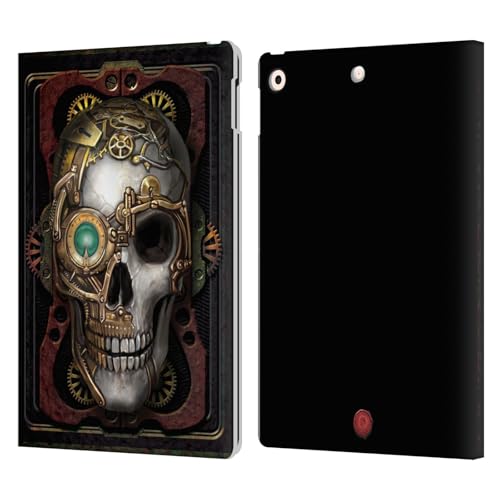 Protection iPad 10.2 Anne Stokes Crâne Steampunk étui portefeuille artistique chic