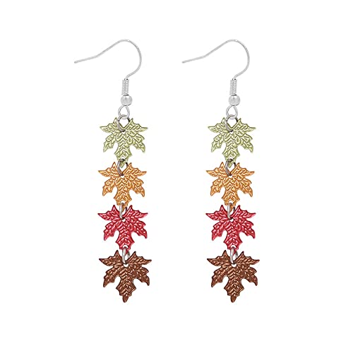 Red Maple Leaf Earrings for Women,Fall Earrings for Women,Thanksgiving Earrings,Fall Leaf Earrings,Autumn Earrings,Autumn Thanksgiving Fall Jewelry for Women