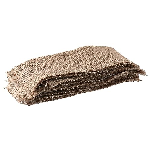 Hobbyme KFBB2B27/YPFG7 100 Burlap Napkin Rings With Wired Edge, Napkin Bands With Hemp Rope thumb #5