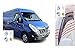 Price comparison product image Set Of 2 Wind Deflectors STICK ON FIT Type Compatible with VAUXHALL MOVANO, RENAULT MASTER, NISSAN NV400 VAN 2010 to 2021 Models Acrylic Glass Side Visors Window Deflectors