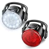 Bike Lights, USB Rechargeable Bike Lights Front and Back, 6 Modes Bike Tail Light, Rear Bike Light, IP4 Waterproof Bike Lights for Night Riding(2 Pack)