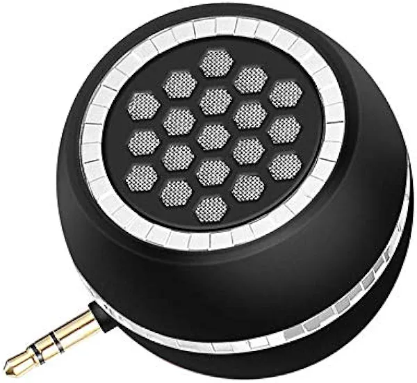 K-Tech Mini Portable Speaker, 3W Line-in Phone Speaker with 3.5mm AUX Audio Interface, Plug and Play for iPhone, iPad, iPod, Tablet, Smartphone