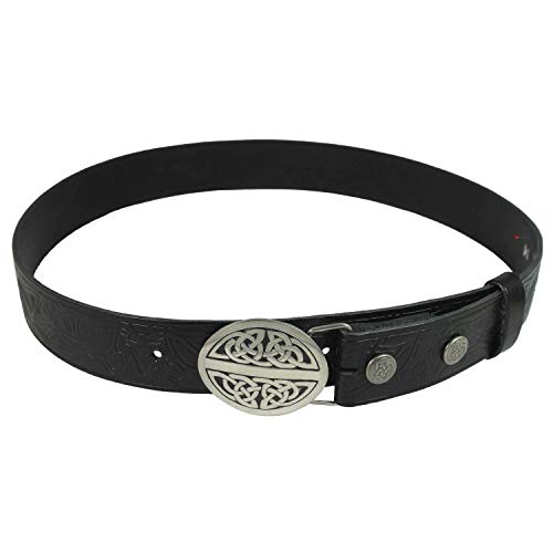 Ceinture en cuir Celtic Stag pour un style élégant et décontracté au quotidien