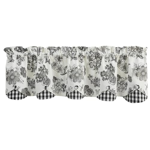 Park Designs Geranium Lined Scallop Valance 72" x 15"