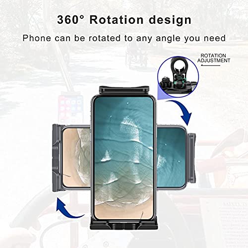 Hosuho Adjustable Cart Phone Holder 360 Degree Rotating Mobile Phone Holder Universal for Bicycle Boat, Car - Image 2