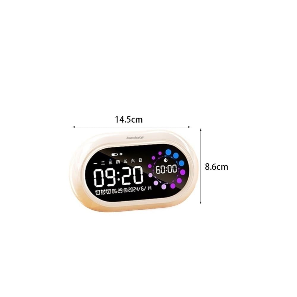 Despertador Despertador Estudiantes Despertador Llamada Reloj Electrónico Niños y Niñas de Secundaria(White)
