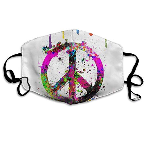 Preisvergleich Produktbild Gesichtsbedeckung Für Liebhaber - Splash Peace Symbol Zeichen Malerei Kunst Gesichtsschutz Bunter Druck Sonnenschutz Komfortable Wärme Reisen Im Freien Gemütlicher Atmungsaktiver