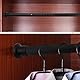 Teleskopstange, 310-410cm, Schwarz, Klemmstange für Gardinen und Raumteiler, stufenlos ausziehbare Gardinenstange, Spannstange