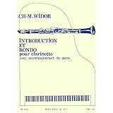 ウィットナー ヴィドール : 序奏とロンド (クラリネット、ピアノ) ウジェル出版