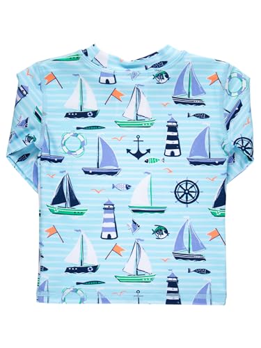 Image of RUGGEDBUTTS Baby /Toddler Boys Long Sleeve Rash Guard Swim Shirt w /UPF 50+
