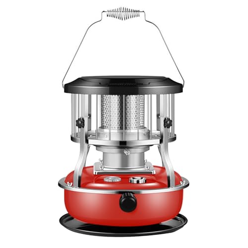 HJJ 石油ストーブ 灯油ストーブ 急速加熱炉 対流加熱 省エネ 調節可能な炎 高さは自由に調節可能 多機能 電源不要 寒さからの保護 屋内 屋外 中庭 キャンプに適しています (レッド,石油ストーブ)