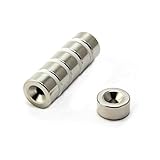 Samarium - Kobaltmagnet Für Motoren, Elektromotoren, Turbomaschinen und Sensoren - 20mm x 10mm Dick x 5,2mm C/Waschbecken - 7,1kg Zug - Süd - 6 6. Packung 6