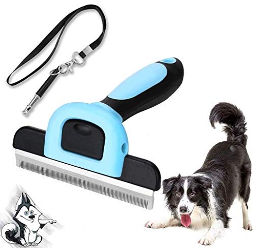 VSILE Pet Grooming Brush Effectively Reduces Shedding by up to 95% Professional Deshedding Tool for Dogs and Cats,Dog Whistle,Ultrasonic Dog Training Whistles with Adjustable Frequencies.