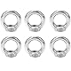 6 Stück Ringmutter M6, 304 Edelstahl Augenschraube, Ringschraube M6, Ring-Augenbolzen für Befestigen Sie hängende Ornamente, Blumentöpfe, Schaukelständer usw