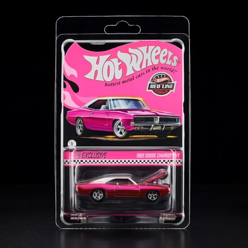 Hot Wheels 1969 Dodge Charger R/T Pink RLC miniatura 6
