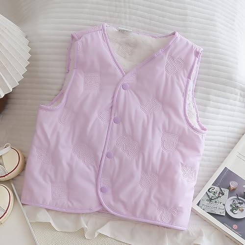 AIWUHE Toddler Girls Boys Fleece Vest Kids V-Neck Vest Jacket Lightweight Sleevless Fall Winter Warm Outerwear 1-5T3