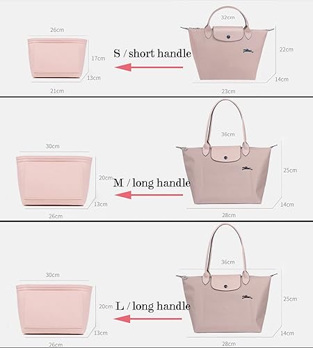 Lckaey Purse Organizer for purse organizer insert for le pliage Y012-pink-M2