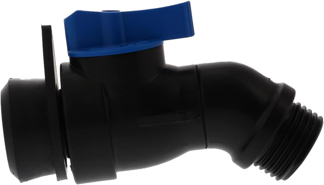 Rain Barrel Spigot: Fits Standard Garden Hose - Installs From Outside of Drum or Barrel - Turn Any Barrel or Trashcan Into a Rain Barrel - INSTRUCTIONS INCLUDED