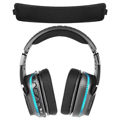 Geekria Mesh Fabric Headband Cover Compatible with Logitech G633/G933/G633S/G933S/G533/G935/G635 Headphones, Replacement Repair Part, Easy DIY Installation (Black)